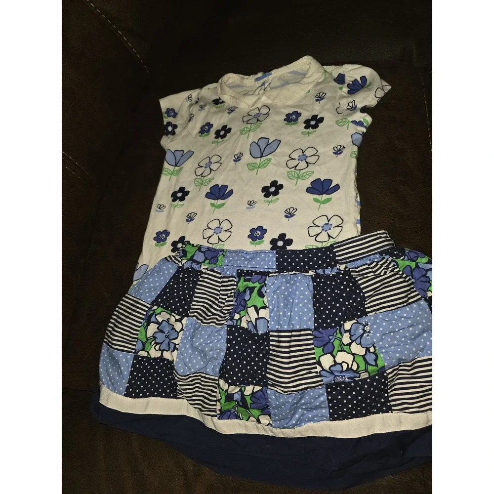 Gymboree spring prep top‎ size 6 skirt size 5 outfit